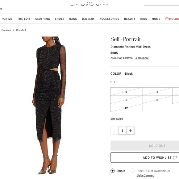 Self-Portrait Dresses & Skirts - Self portrait Diamanté fishnet midi dress.